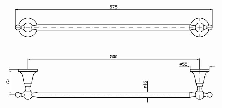Zucchetti Agora полотенцедержатель ZAD421 ФОТО