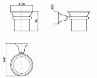 Zucchetti Agora стакан ZAD413 схема 2