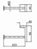 Zucchetti Aguablu держатель для туалетной бумаги ZAC430 схема 2