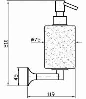 Zucchetti Bellagio диспенсер для жидкого мыла ZAC515 схема 2