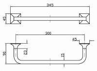 Zucchetti Bellagio полотенцедержатель ZAC520 схема 2
