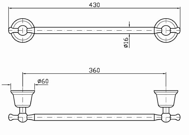 Zucchetti Delfiflu полотенцедержатель ZAC220
