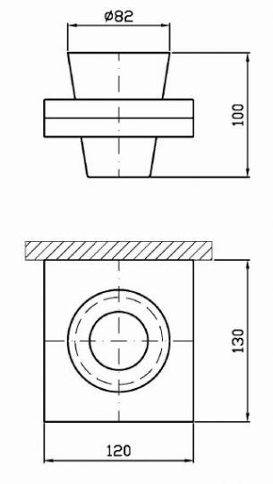 Zucchetti Nude стакан ZAD713 схема 2