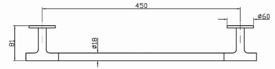 Zucchetti Pan полотенцедержатель ZAC621 схема 2 Zucchetti Pan полотенцедержатель ZAC621 схема 2