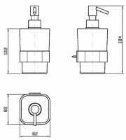 Zucchetti Soft диспенсер для жидкого мыла ZAC715 схема 2