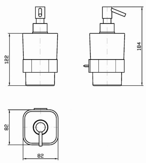 Zucchetti Soft диспенсер для жидкого мыла ZAC715 схема 2