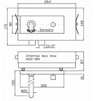 Внутренняя часть смесителя Zucchetti для раковины R99688 схема 2