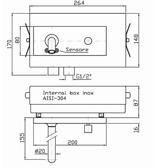 Внутренняя часть смесителя Zucchetti для раковины R99688 схема 2
