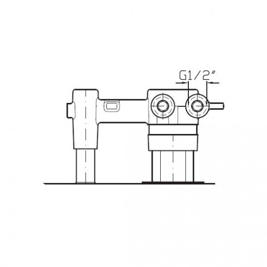 Внутренняя часть смесителя Zucchetti для раковины R99799 схема 2