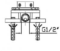 Встраиваемая часть смесителя Zucchetti для ванны и душа R99797 схема 2 Встраиваемая часть смесителя Zucchetti для ванны и душа R99797 схема 2