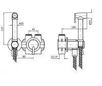 Гидроёршик со смесителем Zucchetti Articoli Vari ZSB417 схема 2 Гидроёршик со смесителем Zucchetti Articoli Vari ZSB417 схема 2