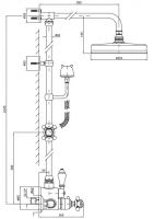Душевая стойка Zucchetti Agora с термостатом ZAG865 схема 2