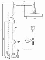 Душевая стойка Zucchetti Agora с тропическим душем ZAM860 схема 2