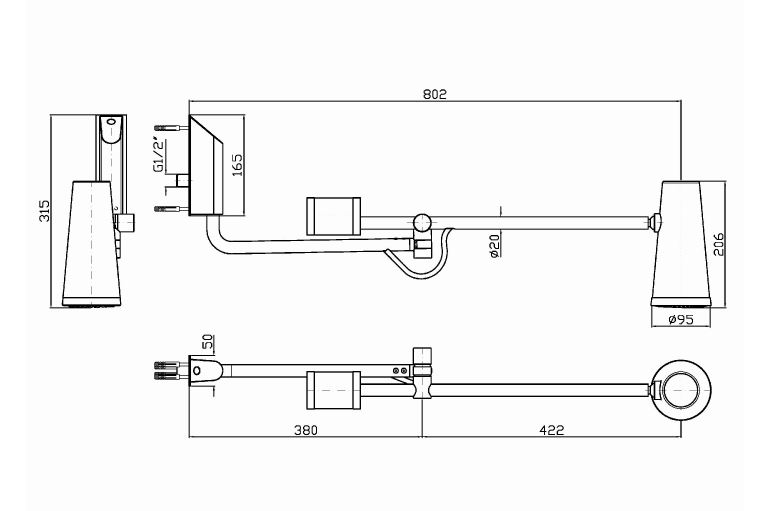 Лейка для верхнего душа Zucchetti Closer 9,5 см Z94250