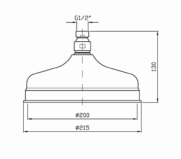 Лейка для верхнего душа Zucchetti Delfiflu 21,5 см Z94191