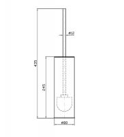 Напольный туалетный ёршик Zucchetti Helm ZAD855.X схема 2 Напольный туалетный ёршик Zucchetti Helm ZAD855.X схема 2