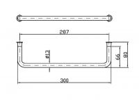 Настенный полотенцедержатель Zucchetti Isybagno ZAC32 схема 2