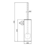 Подвесной туалетный ёршик Zucchetti Helm ZAD856.X схема 2
