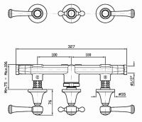 Смеситель Zucchetti Agor Classic для ванны и душа ZAL695 схема 2 Смеситель Zucchetti Agor Classic для ванны и душа ZAL695 схема 2