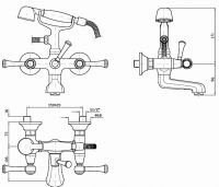 Смеситель Zucchetti Agor Classic для ванны и душа ZAM254 схема 2