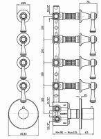 Смеситель Zucchetti Agor Classic для ванны и душа ZAM662 схема 2 Смеситель Zucchetti Agor Classic для ванны и душа ZAM662 схема 2