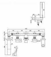 Смеситель Zucchetti Aguablu для ванны и душа ZA5745 схема 2