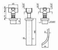 Смеситель Zucchetti Aguablu для раковины ZA5699 схема 2