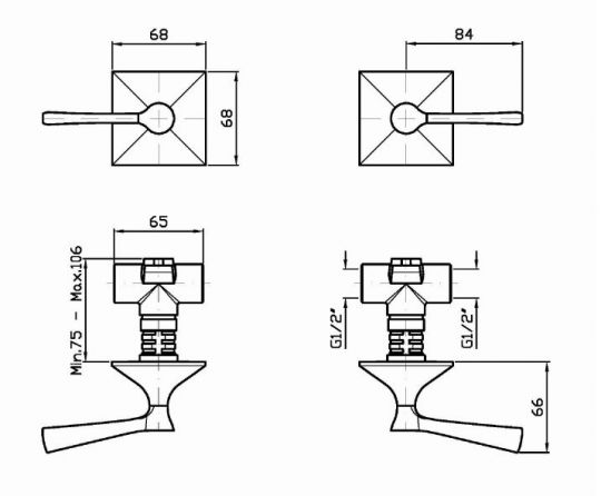 Смеситель Zucchetti Bellagio для душа ZB2738 схема 2