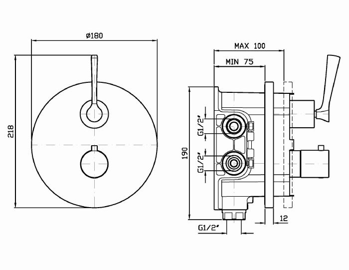 Смеситель Zucchetti Bellagio для душа ZB2800