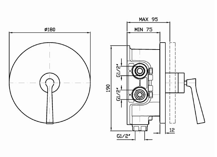 Смеситель Zucchetti Bellagio для душа ZP3090