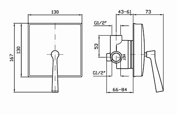 Смеситель Zucchetti Bellagio для душа ZP3614