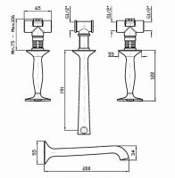 Смеситель Zucchetti Bellagio для раковины ZB1699 схема 2 Смеситель Zucchetti Bellagio для раковины ZB1699 схема 2