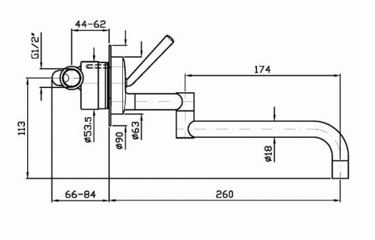 Смеситель Zucchetti ISY для кухни ZP1620 схема 2