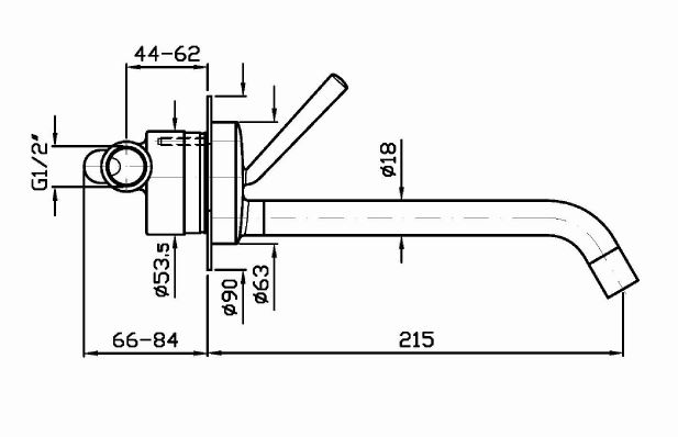 Смеситель Zucchetti Isystick для раковины ZP1617