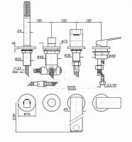 Смеситель Zucchetti Jingle для ванны и душа ZIN450 схема 2