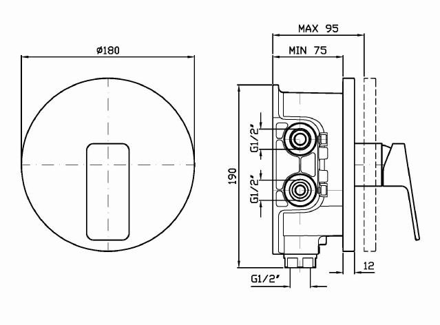 Смеситель Zucchetti Jingle для душа ZIN090