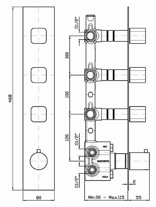 Смеситель Zucchetti Jingle для душа ZIN661 цена от 48 133 ₽ Фото Смеситель Zucchetti Jingle для душа ZIN661