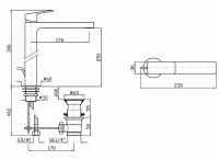 Смеситель Zucchetti Jingle для раковины ZIN691 схема 2