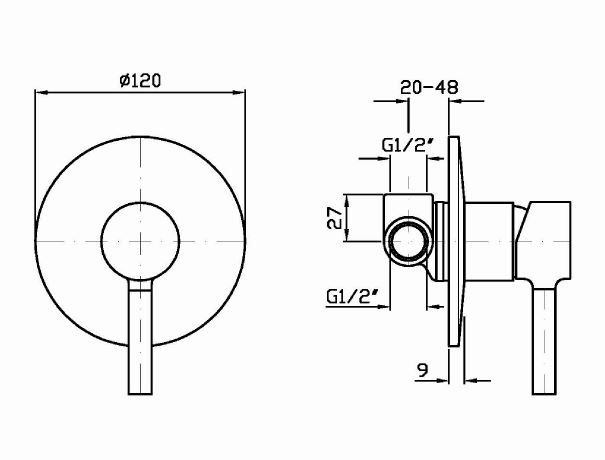 Смеситель Zucchetti Pan для душа ZP6122