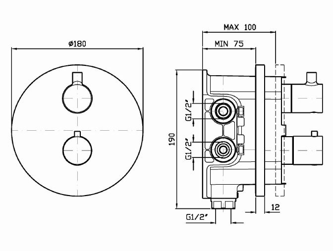 Смеситель Zucchetti Pan для душа ZP6800