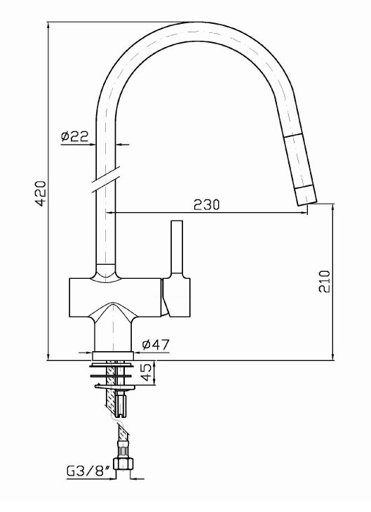 Смеситель Zucchetti PAN для кухни ZP6285