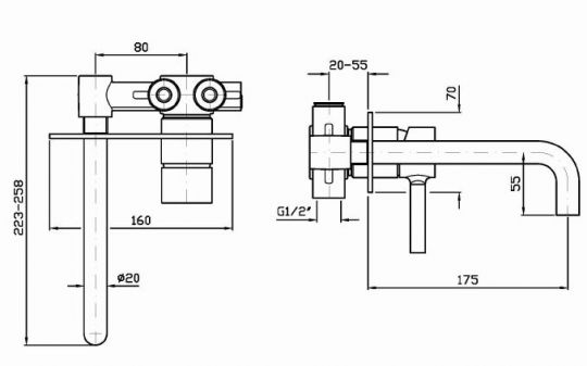 Смеситель Zucchetti Pan для раковины ZP6032 схема 2
