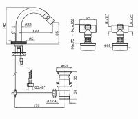 Смеситель Zucchetti Savoir для биде ZSA751 схема 1 Смеситель Zucchetti Savoir для биде ZSA751 схема 1