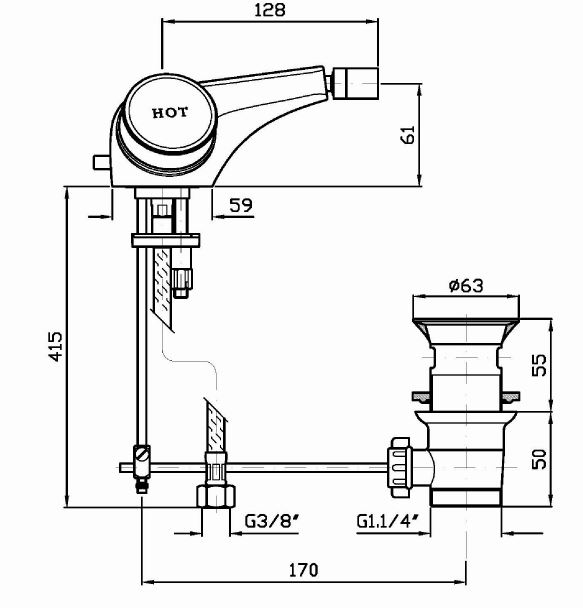 Смеситель Zucchetti Savoir для биде ZSV603