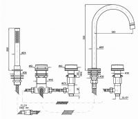 Смеситель Zucchetti Savoir для ванны и душа ZSV483 схема 1