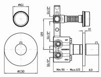 Смеситель Zucchetti Savoir для душа ZSA659 схема 1