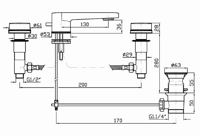 Смеситель Zucchetti Savoir для раковины ZSA401