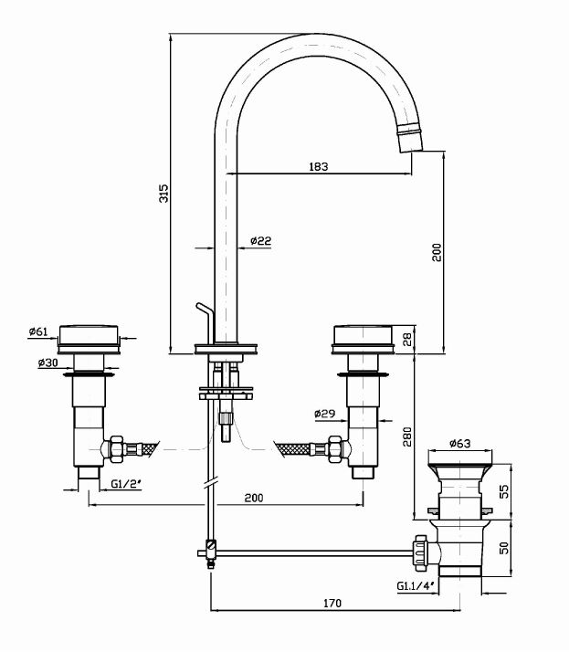 Смеситель Zucchetti Savoir для раковины ZSV402