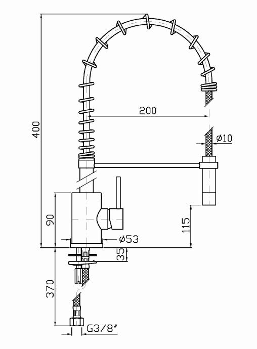 Смеситель Zucchetti SHOCK для кухни ZP4264
