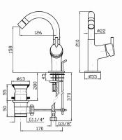 Смеситель Zucchetti Simply Beautiful для биде ZSB341 схема 1 Смеситель Zucchetti Simply Beautiful для биде ZSB341 схема 1